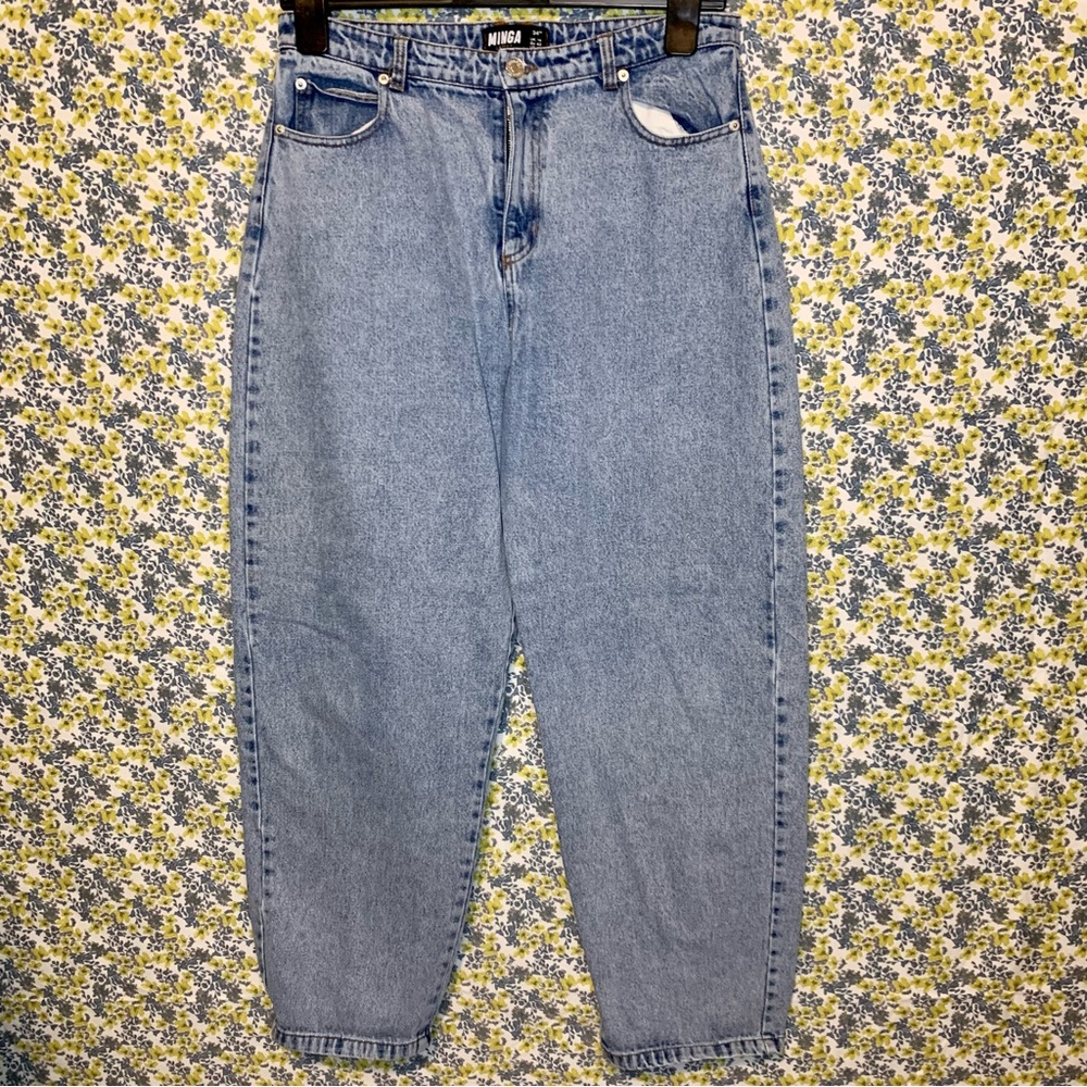 Blue Minga London High Waisted Dad Jeans
